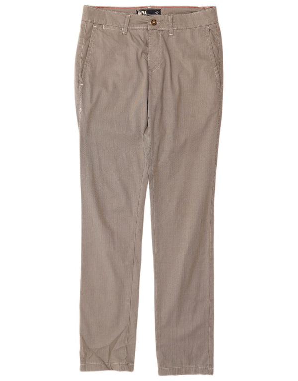 Pantaloni chino slim da uomo Rifle W30 L33 cotone pied de poule grigio