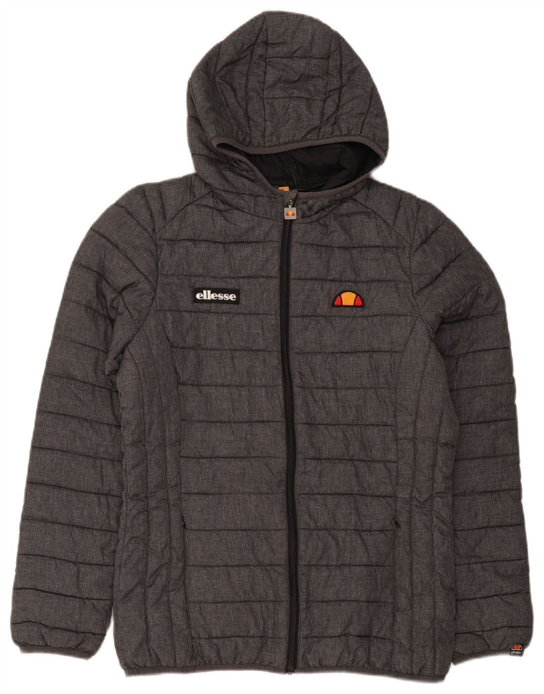 Giacca imbottita con cappuccio da donna Ellesse UK 14 Sport in poliammide grigio medio