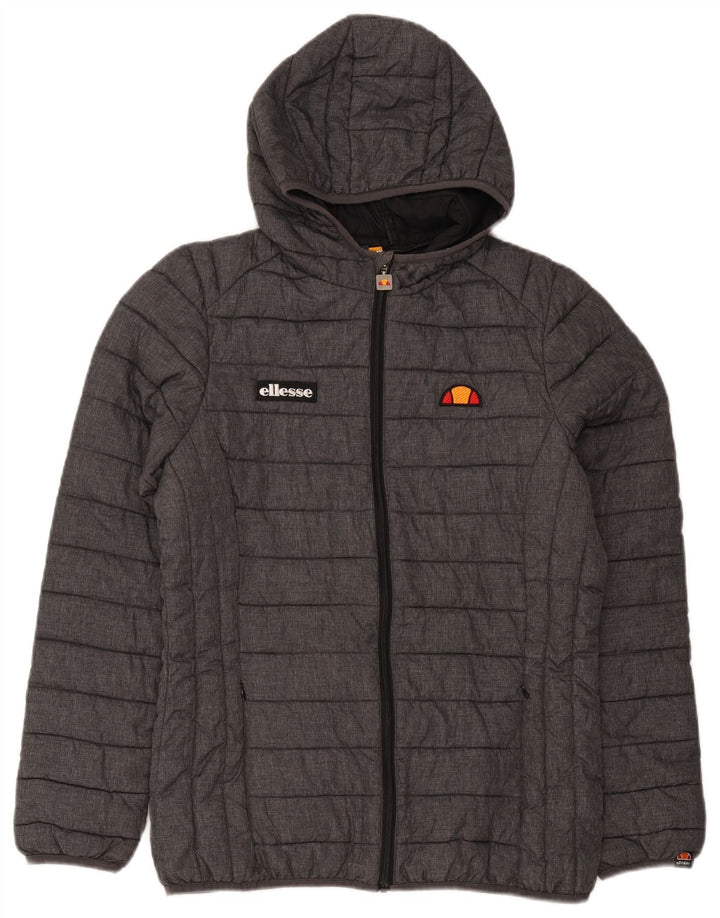 Giacca imbottita con cappuccio da donna Ellesse UK 14 Sport in poliammide grigio medio