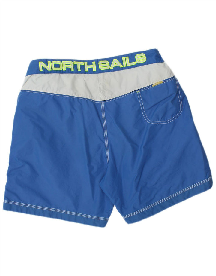 Pantaloncini da bagno grafici da uomo North Sails blu medio in poliammide color block