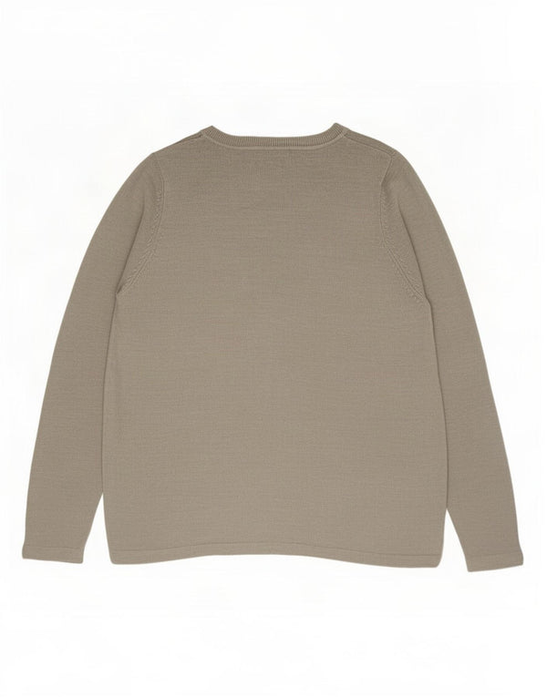 Zara Womens Boat Neck Jumper Sweater UK 16 Large Grey Acrylic