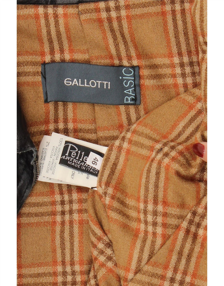 Giacca in Pelle Uomo Gallotti IT 46 Small Pelle Nera