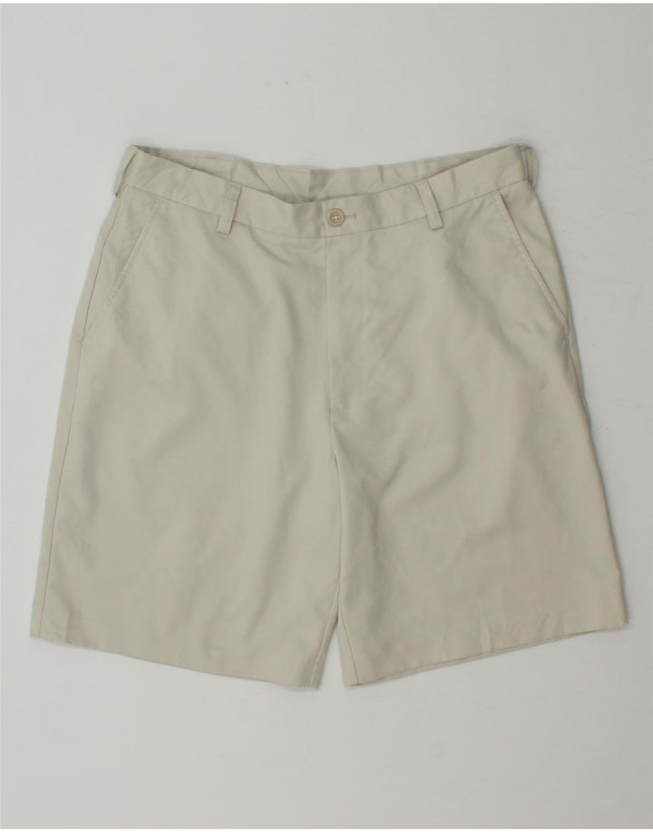 IZOD Mens Chino Shorts W34 Large Off White Polyester Vintage Izod and Second-Hand Izod from Messina Hembry 