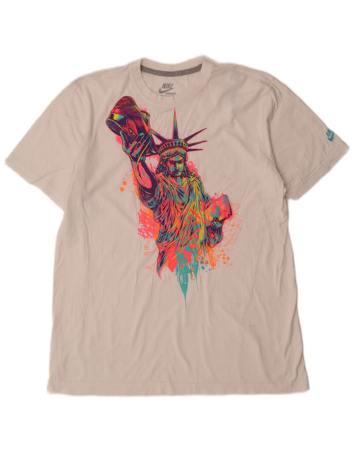 T-shirt grafica Nike da uomo con vestibilità standard, taglia grande, in cotone bianco