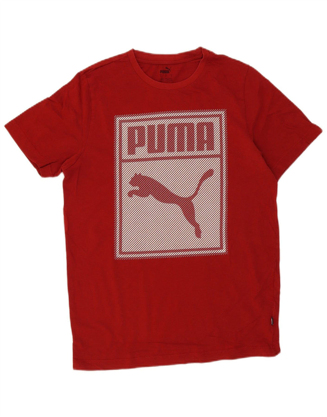 T-shirt grafica da uomo Puma Top Small in cotone rosso