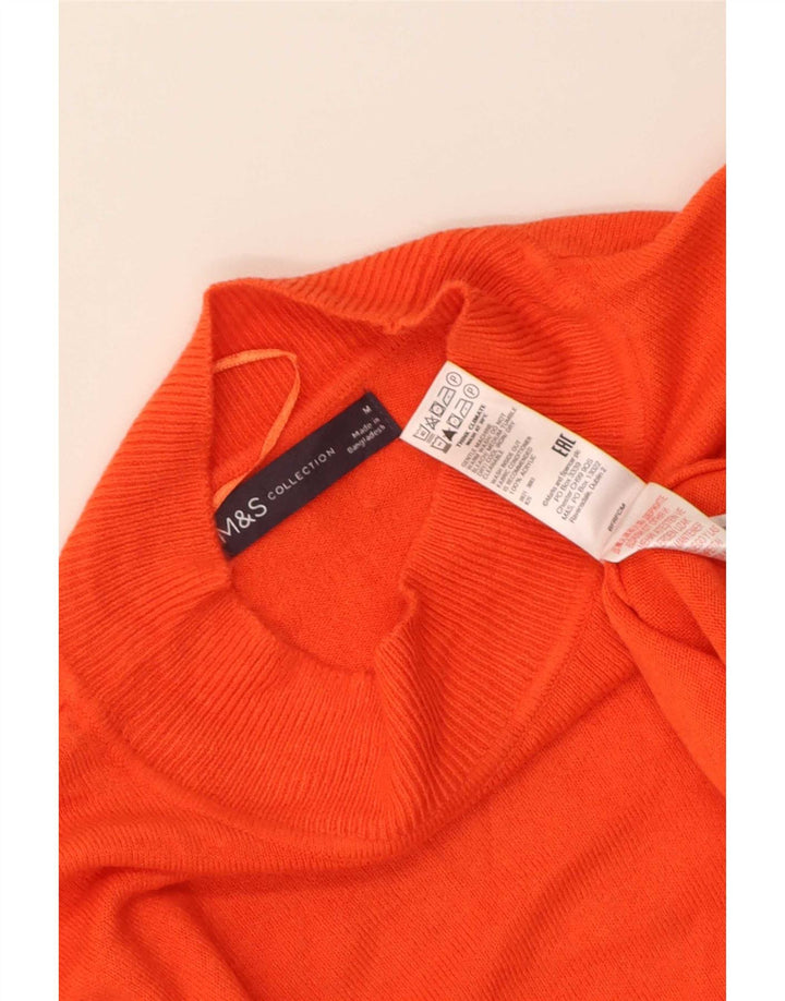 Maglione maglione a collo alto da donna Marks & Spencer UK 14 Arancione medio