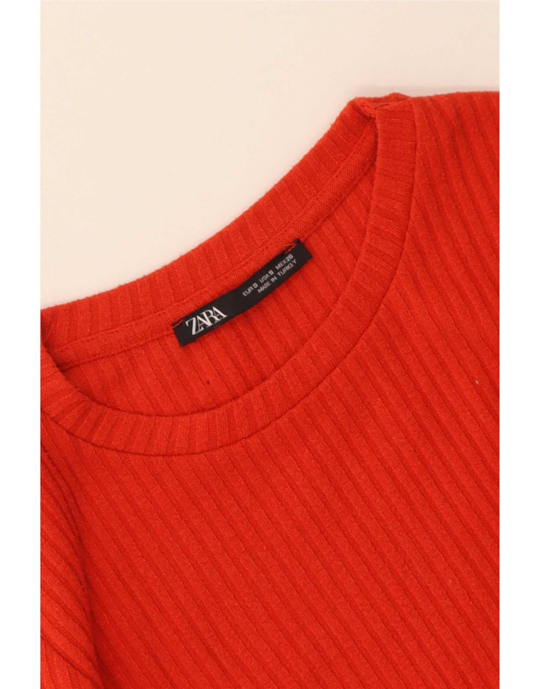 Top Zara da donna a maniche lunghe UK 8 Small rosso