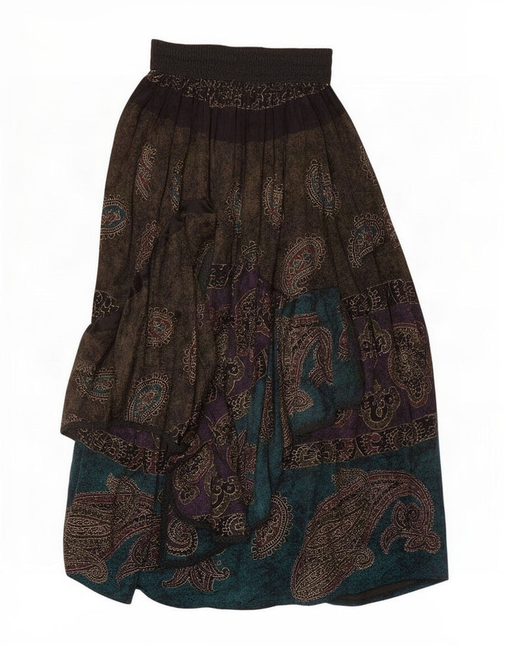 Gonna gitana da donna Idea media W24 Paisley multicolore