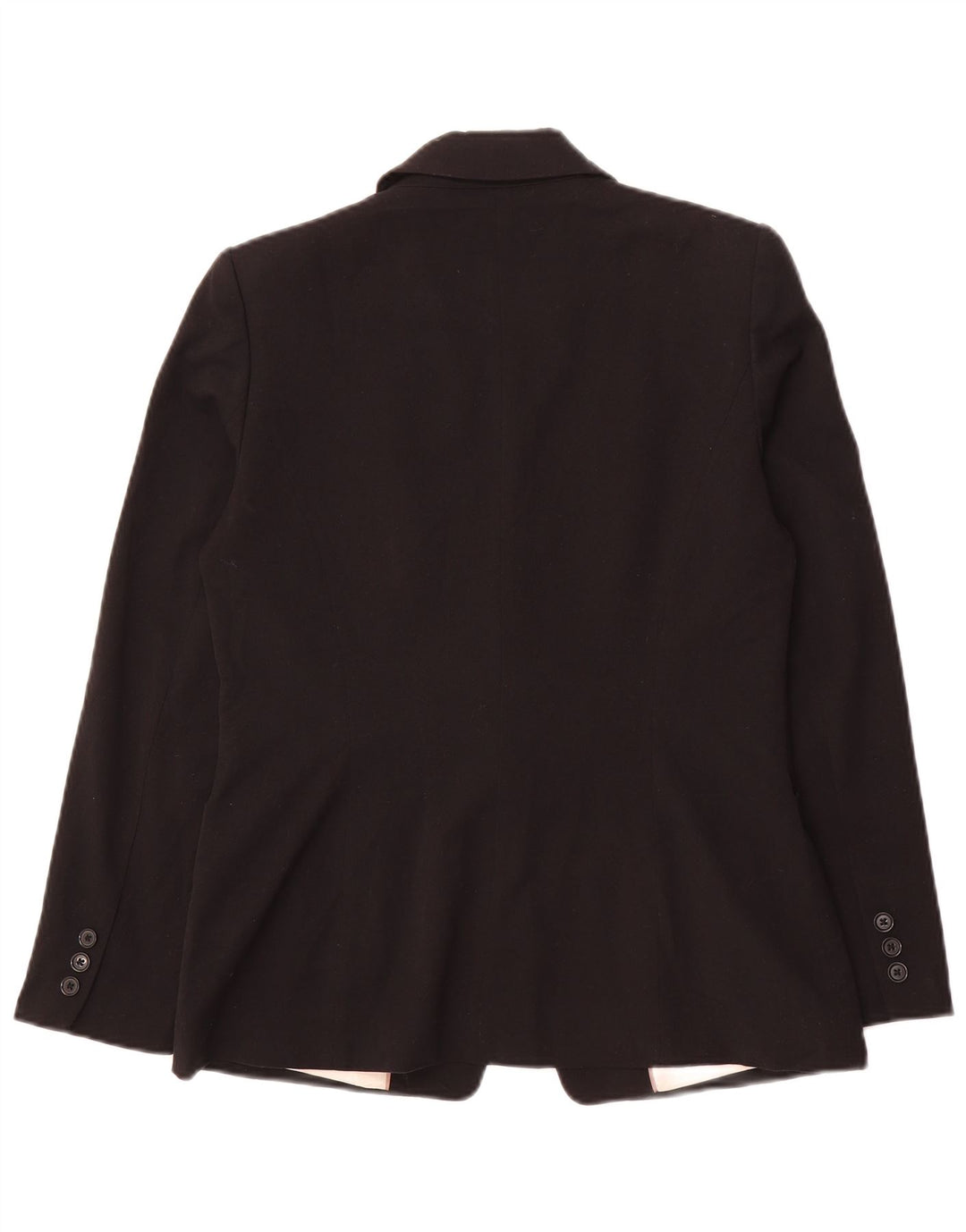 MARKS & SPENCER Womens 1 Button Blazer Jacket UK 12 Medium Black Polyester