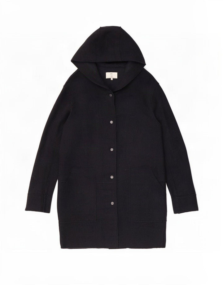 Cappotto con cappuccio da donna Zara UK 12 medio blu navy