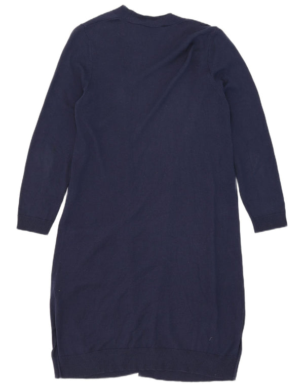 Maglione cardigan lungo da donna Marks & Spencer UK 12 medio blu navy