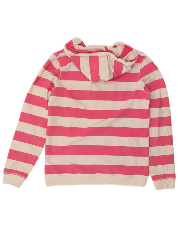 Crew Clothing Felpa con cappuccio da donna UK 12 Cotone a righe rosa medio