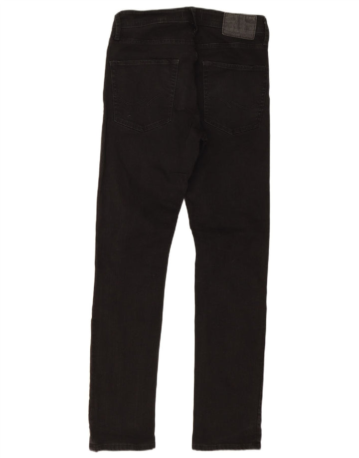 Jack & Jones Uomo Tim Slim Jeans W29 L30 Cotone Nero