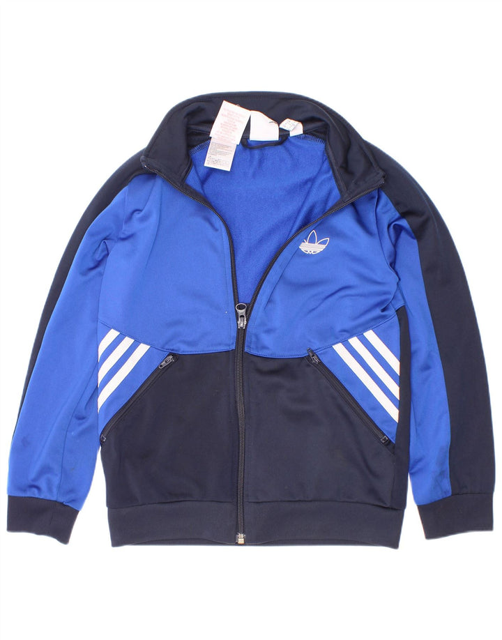 Giacca da ginnastica Adidas Primegreen da ragazzo 7-8 anni Blu Colourblock