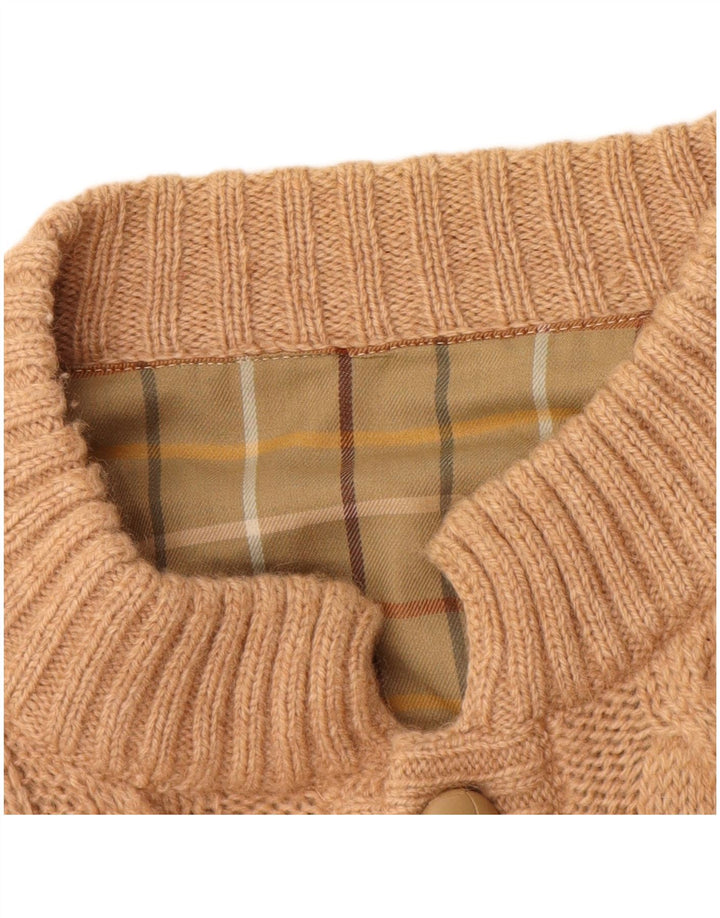 Maglione cardigan da uomo vintage grande beige