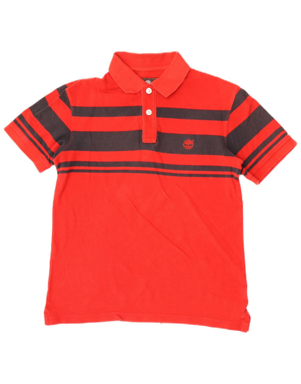 Polo Timberland da uomo vestibilità regolare a righe rosse medie