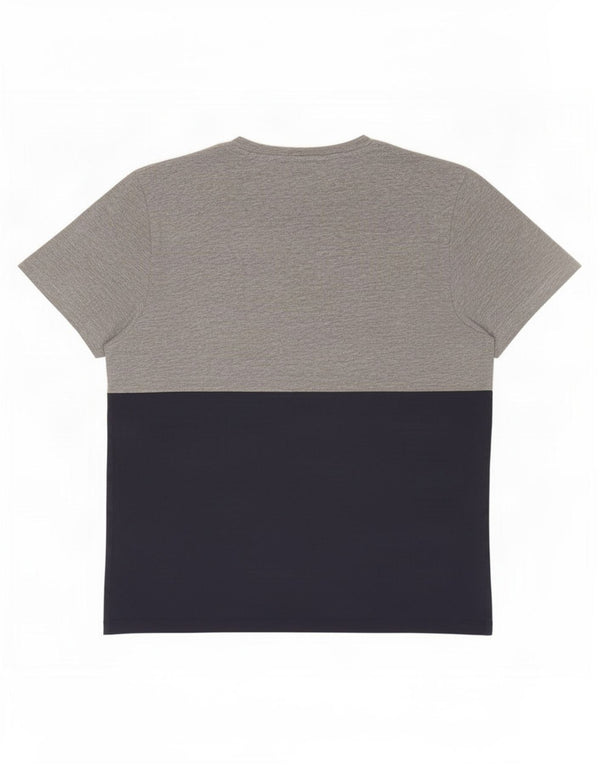 Jack & Jones Mens Graphic T-Shirt Top XL Grey Colourblock Cotton