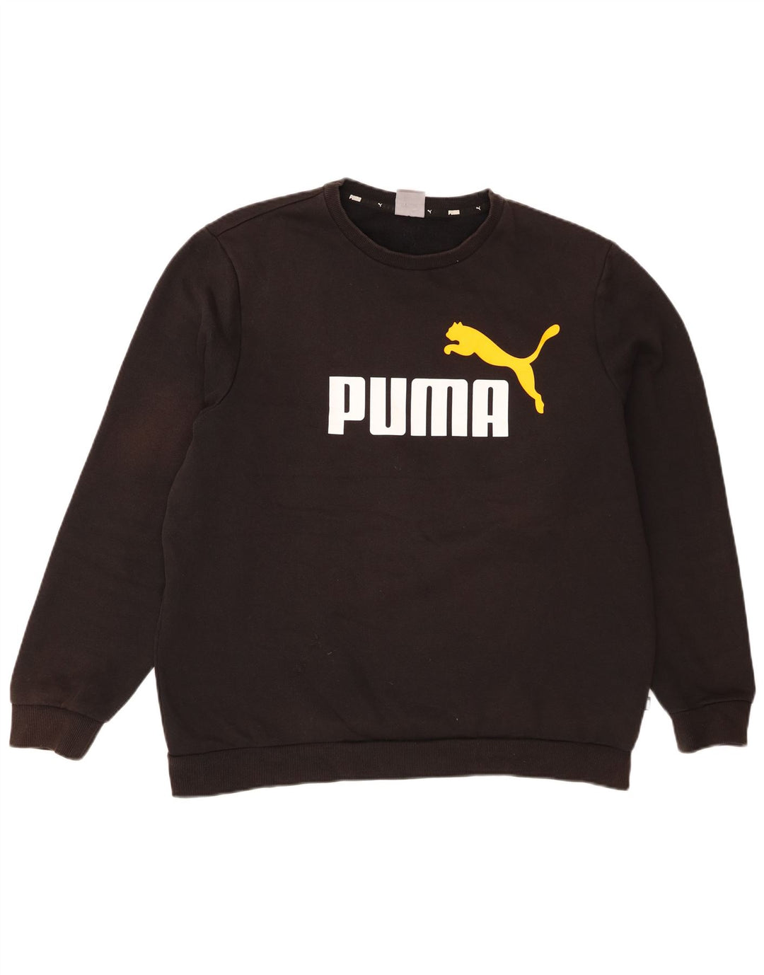 Felpa grafica da uomo Puma Jumper XL in cotone nero