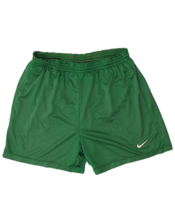 Pantaloncini sportivi Nike da uomo XL verde a spina di pesce in poliestere