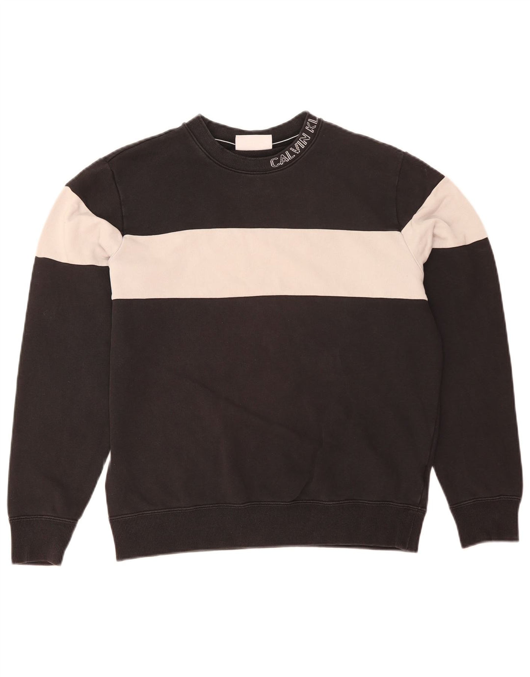 Calvin Klein Jeans Felpa grafica da uomo Maglione color block medio nero