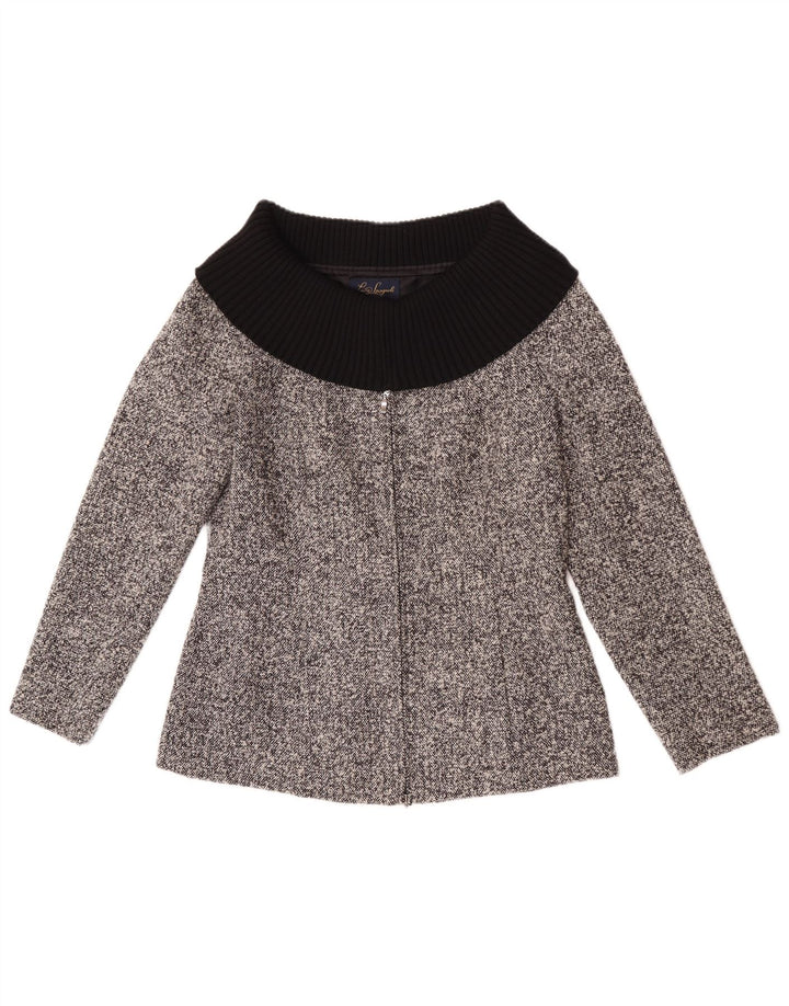 Giacca Blazer da donna Luisa Spagnoli IT 46 Large in lana screziata grigia