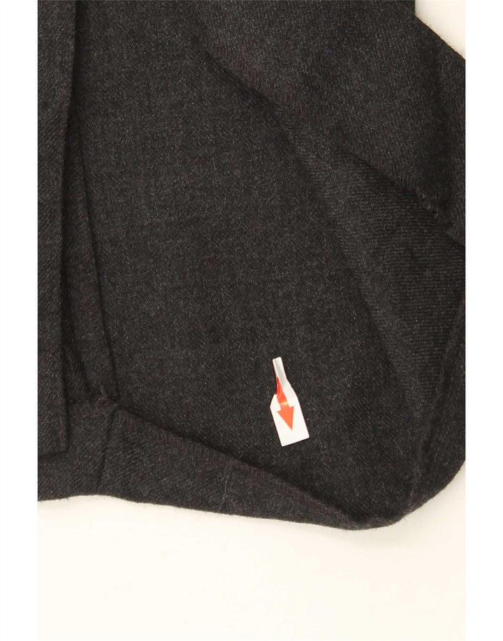 Gonna longuette da donna vintage UK 12 media W27 lana grigia