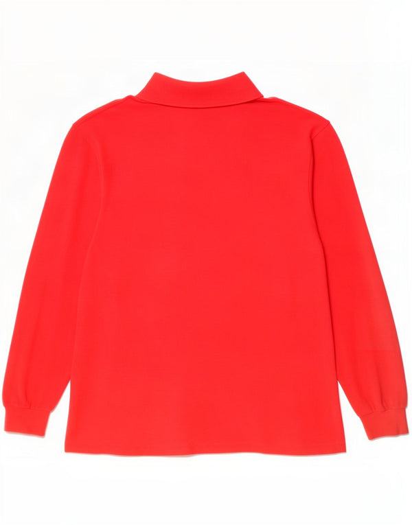 Polo da uomo a maniche lunghe Lacoste Taglia 7 2XL Rosso Cotone