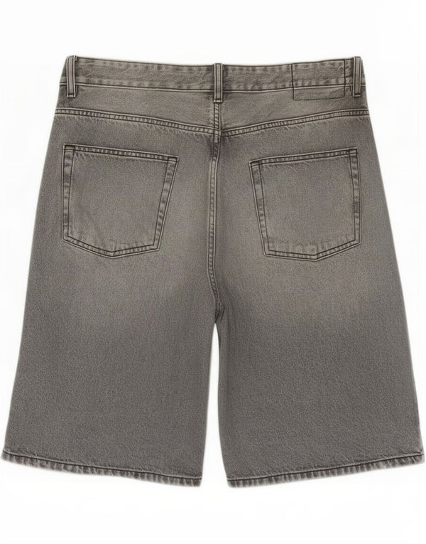 Pantaloncini di jeans da uomo Zara IT 44 Large W34 Cotone grigio