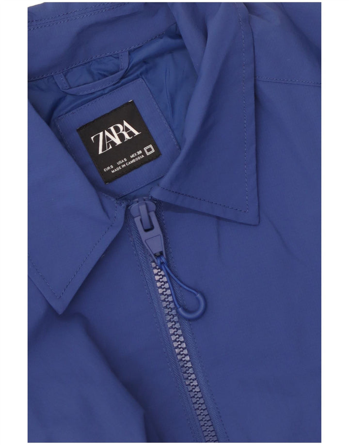 Giubbotto bomber grafico da uomo Zara UK 36 piccolo blu
