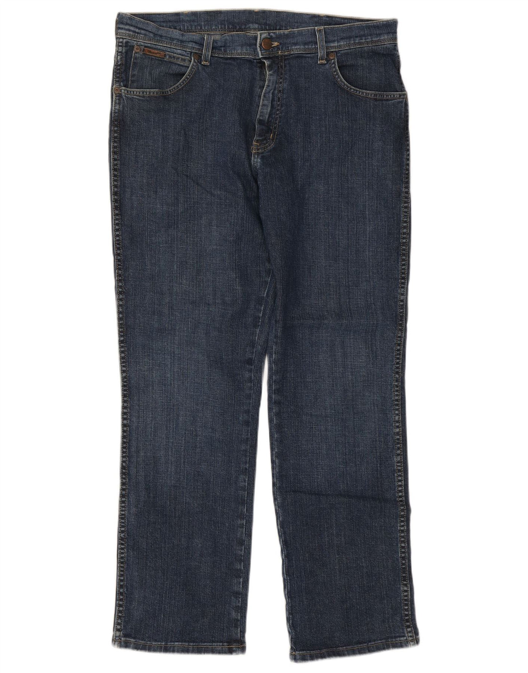 Jeans dritti elasticizzati Texas Wrangler da uomo W36 L30 cotone blu