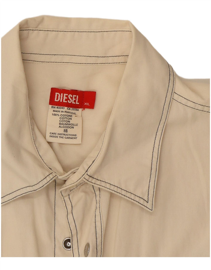 Camicia da uomo Diesel XL bianco sporco