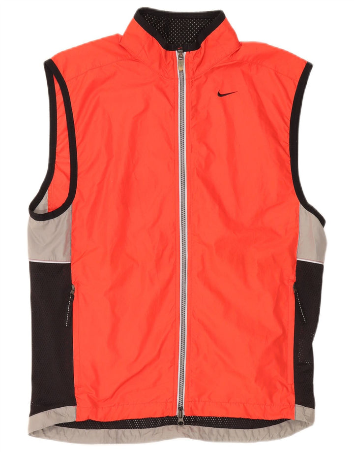 Top Giacca Tuta Senza Maniche da Uomo NIKE Colore Arancione Medio a Blocchi