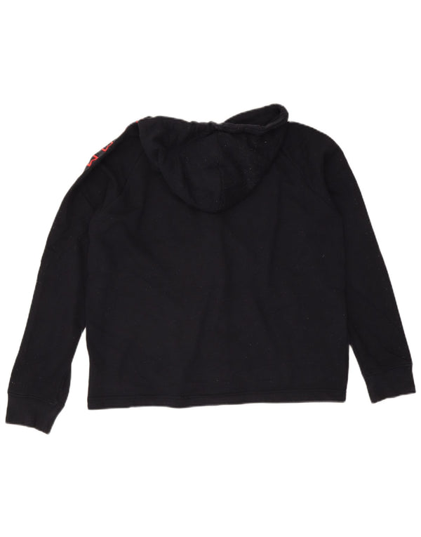 Maglione con cappuccio e zip grafica da donna Tommy Hilfiger UK 16 Large Blu Navy