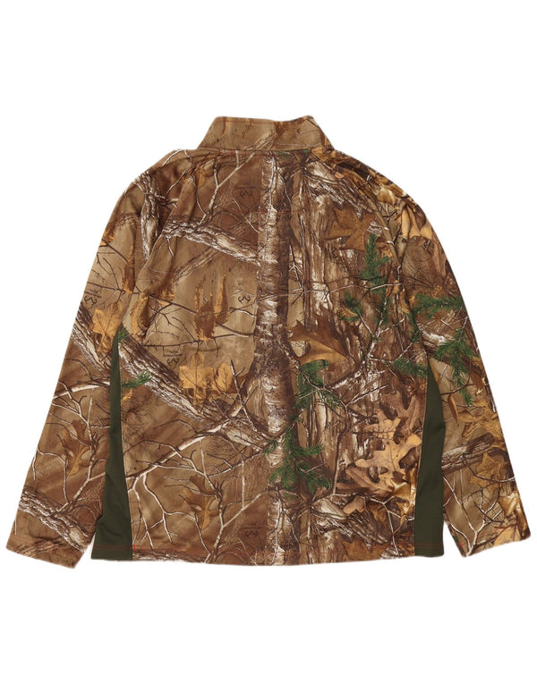 Maglia da ginnastica UNDER ARMOUR da uomo Cold Gear Pullover 2XL Marrone Colourblock