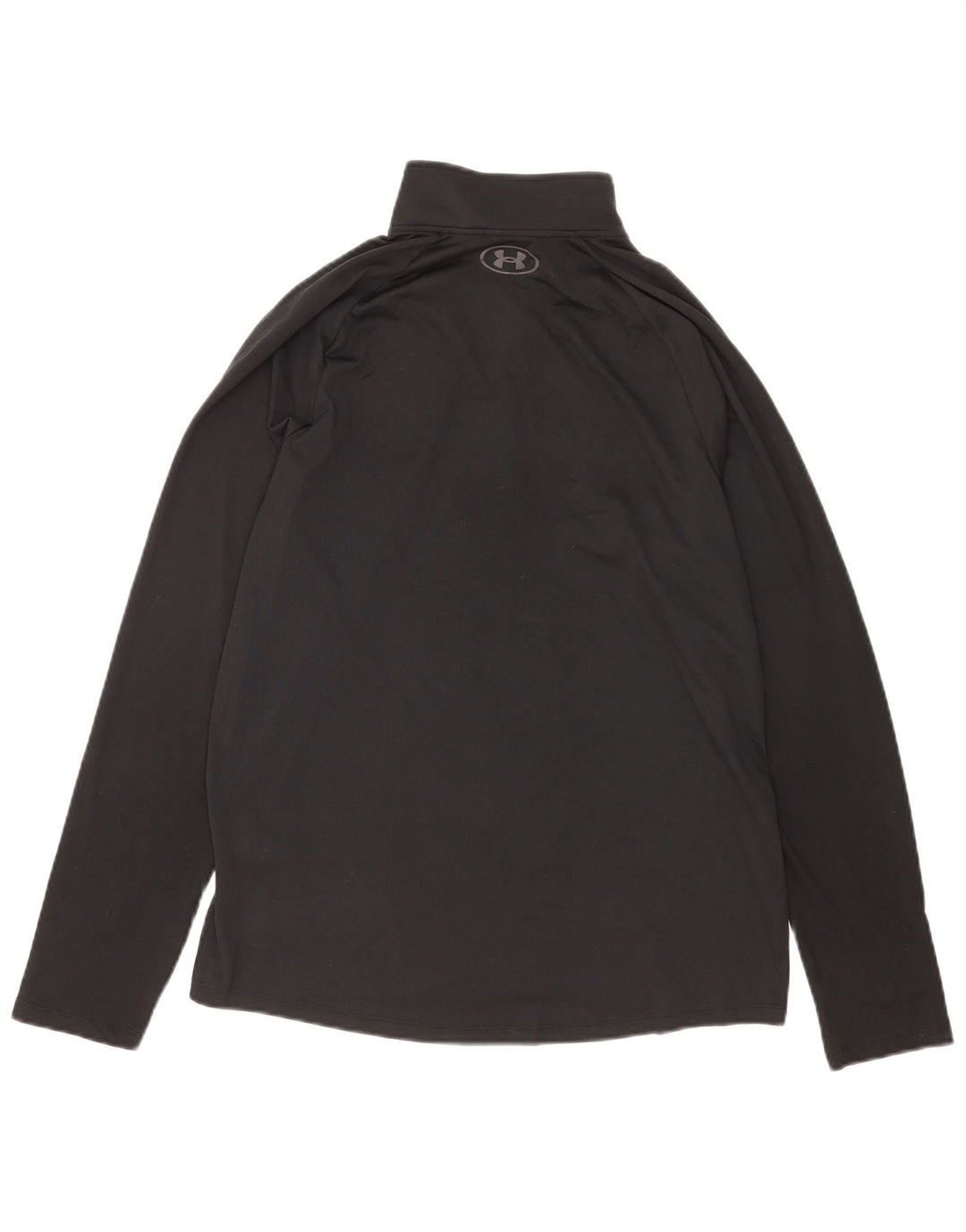 Maglia da ginnastica Under Armour da uomo con zip e collo in poliestere nero medio