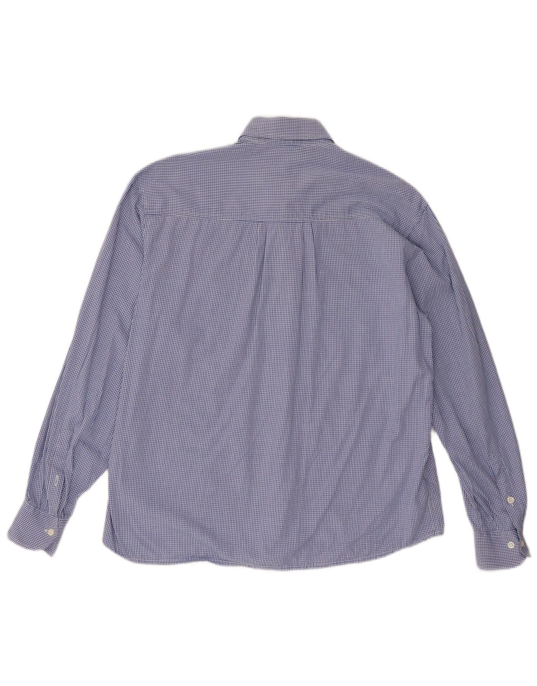 Emmanuel Schvili Camicia regolare a maniche lunghe da donna UK 18 XL Blu a quadretti