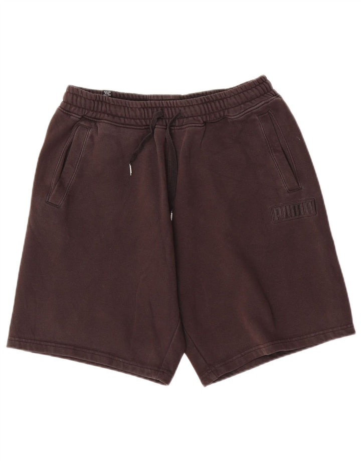 Pantaloncini sportivi grafici da uomo Puma medi neri
