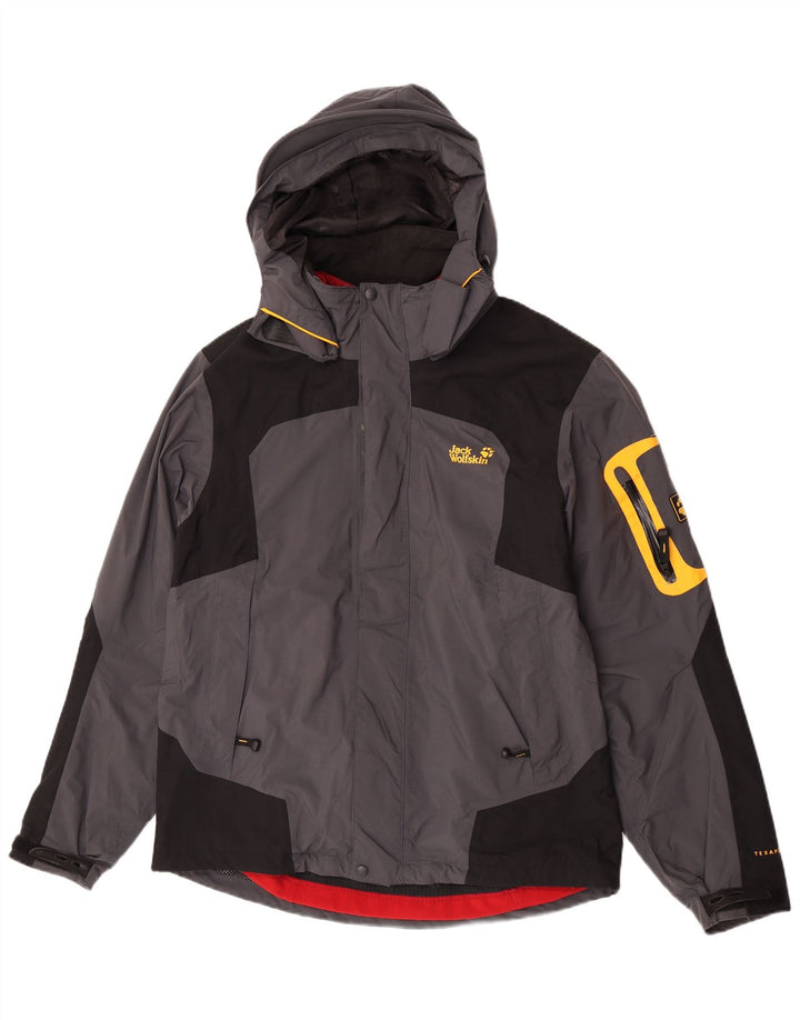 Giacca a vento da uomo Jack Wolfskin UK 40/42 Large Grey Colourblock