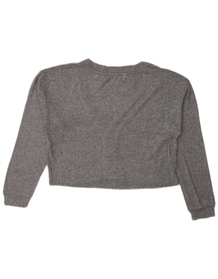 Maglione cardigan oversize corto da donna Zara UK 10 piccolo grigio
