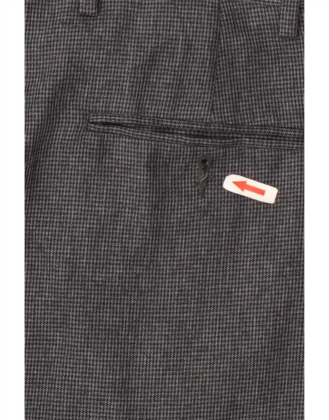 Pantaloni da abito regolari da uomo Marks & Spencer W38 L29 pied de poule grigi