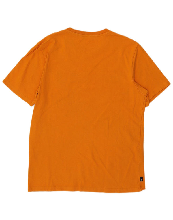 Timberland Mens Regular Fit Graphic T-Shirt Top Medium Orange Cotton