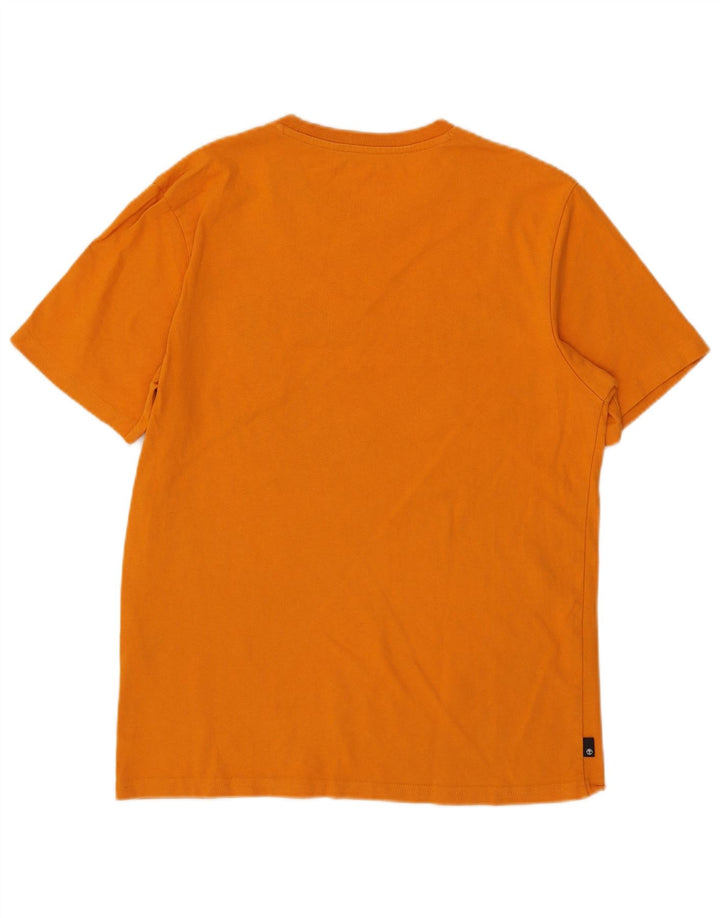 T-shirt grafica da uomo con vestibilità regolare Timberland, cotone arancione medio
