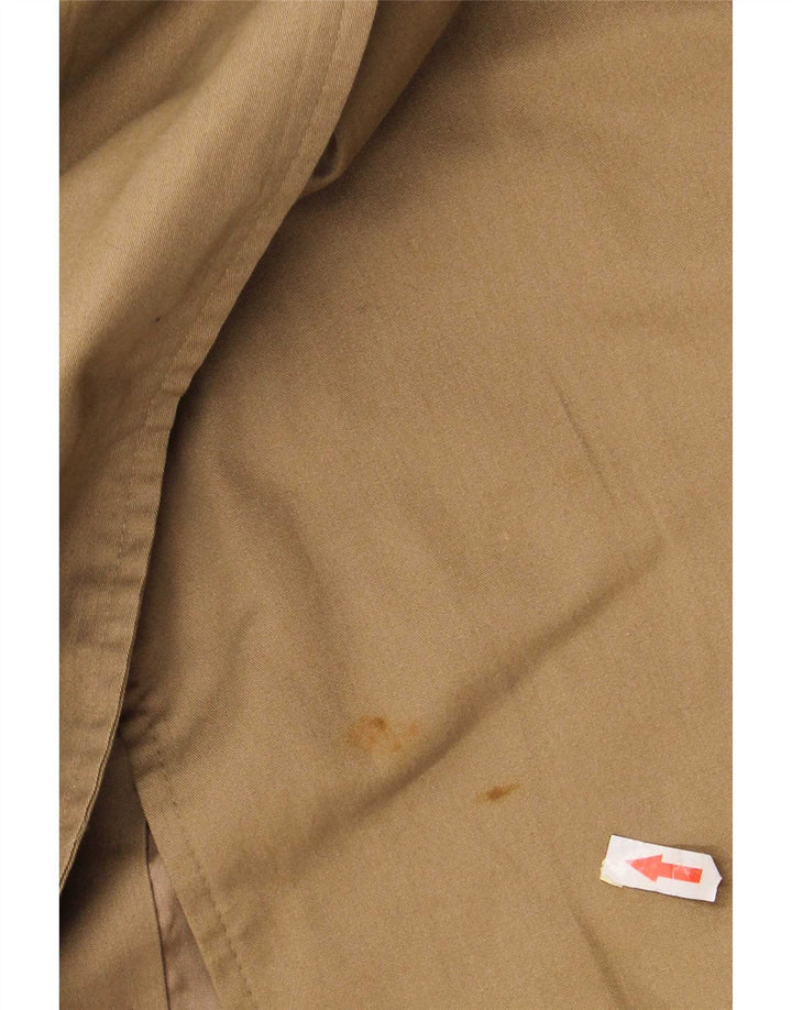 Trench oversize lungo da donna vintage IT 40 piccolo in poliestere beige