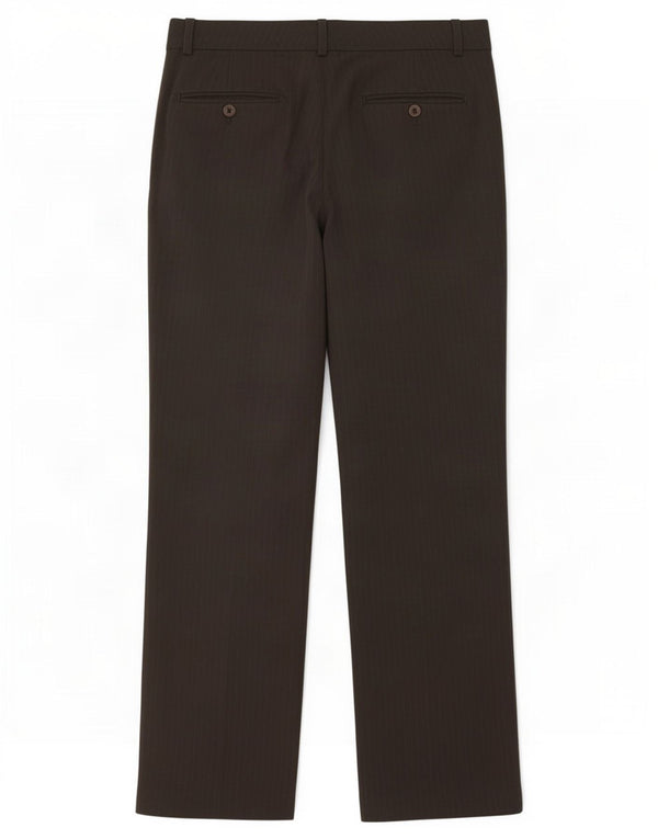Pantaloni chino dritti da donna Jigsaw UK 8 piccoli W30 L30 gessato marrone