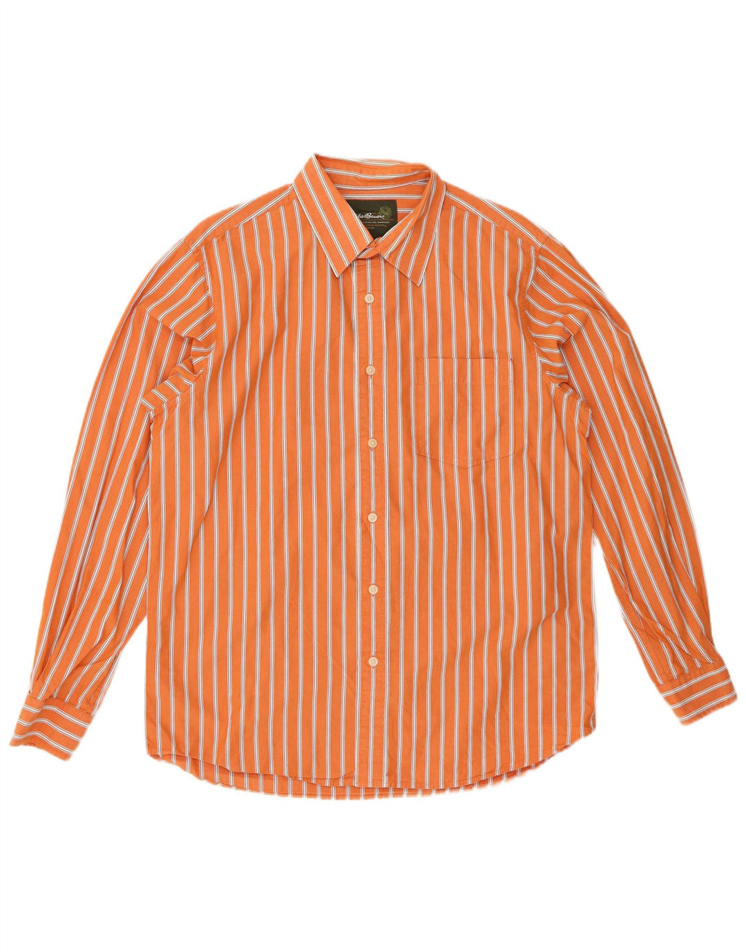 Camicia da uomo EDDIE BAUER in cotone gessato arancione medio