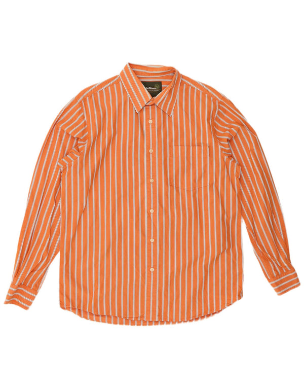 Camicia da uomo EDDIE BAUER in cotone gessato arancione medio