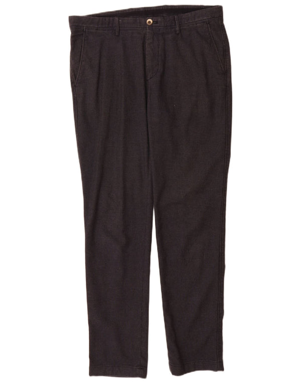 Pantaloni chino slim fit da uomo Massimo Dutti EU 42 Large W32 L32 Blu navy