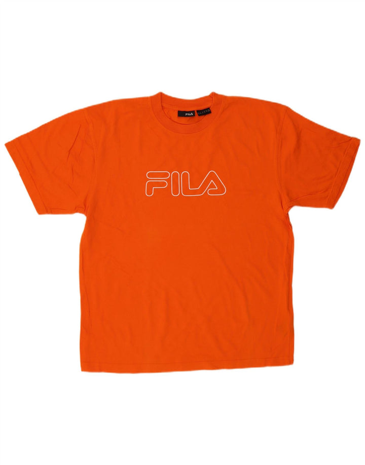 T-shirt grafica da uomo FILA Top in cotone arancione medio