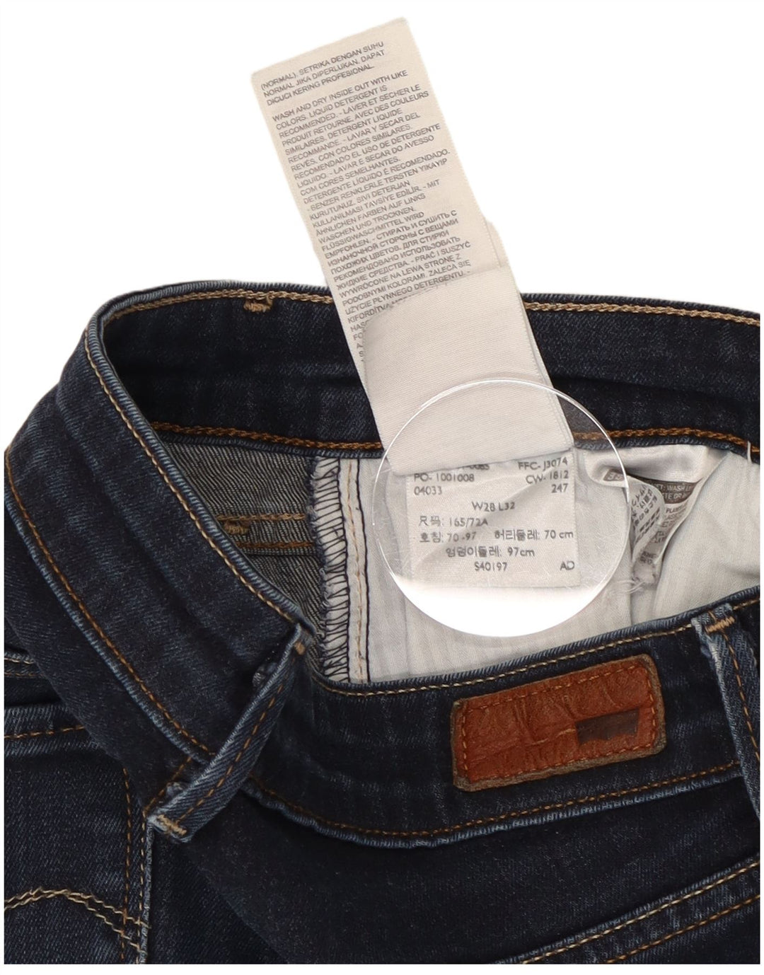Jeans slim da donna Levi's W28 L32 cotone blu navy