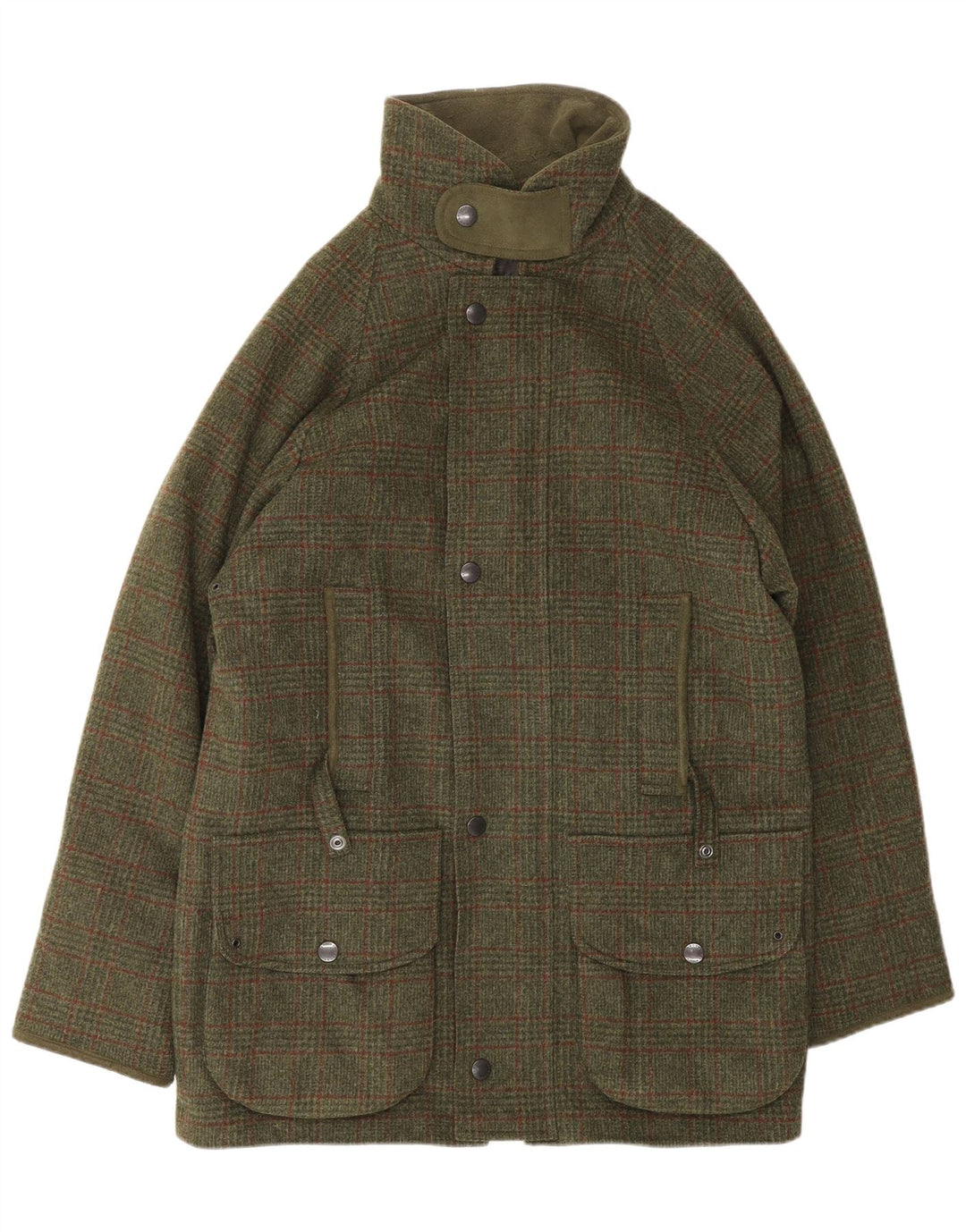 Giacca da uomo Barbour Utility UK 38 lana scozzese media kaki